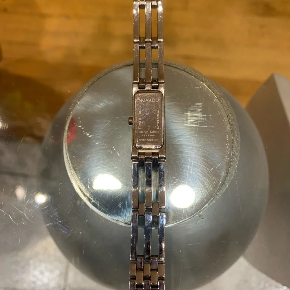 Ladies Movado Esperanza Watch MOP Rectangle Dial Diamond Bezel 84 H5 140…